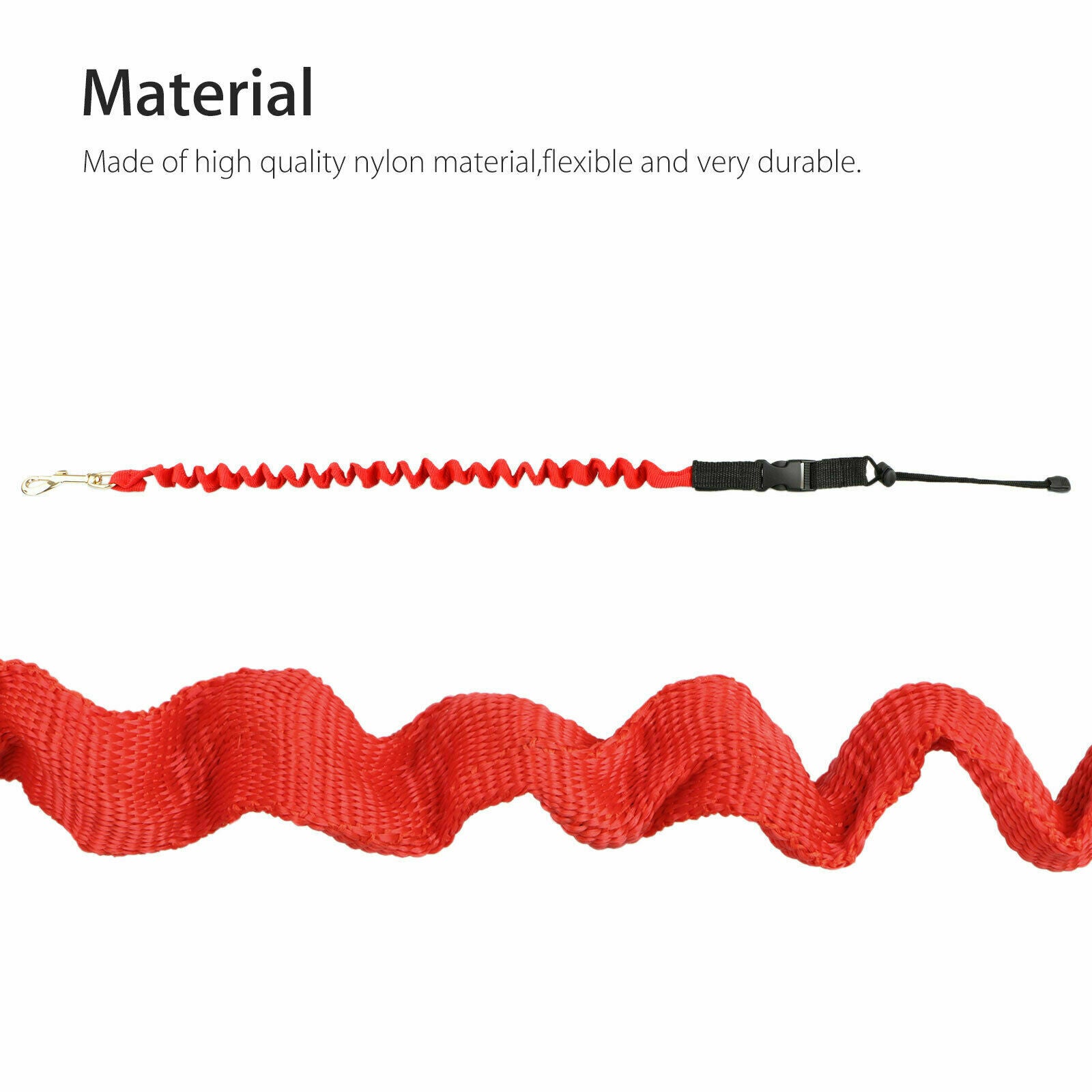 2x Kayak Canoe Elastic Paddle Leash Fishing Rod Lanyard Accessories Rope Safety