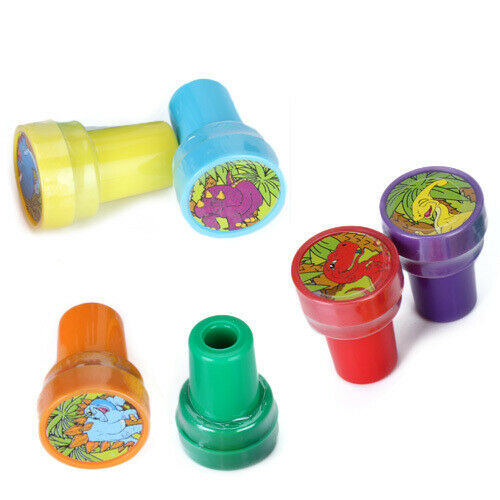 Decorative Inks Stamps with Different Dinosaur Designs - 6 Units