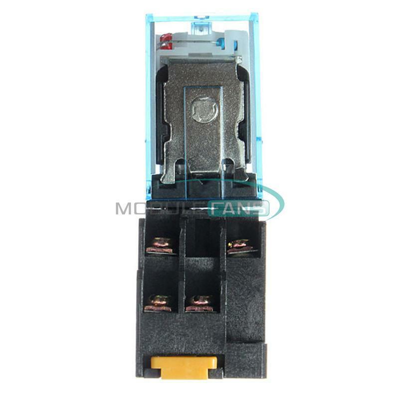 With Socket Base AC 220V Coil Power Relay 10A DPDT LY2NJ HH62P HHC68A-2Z New