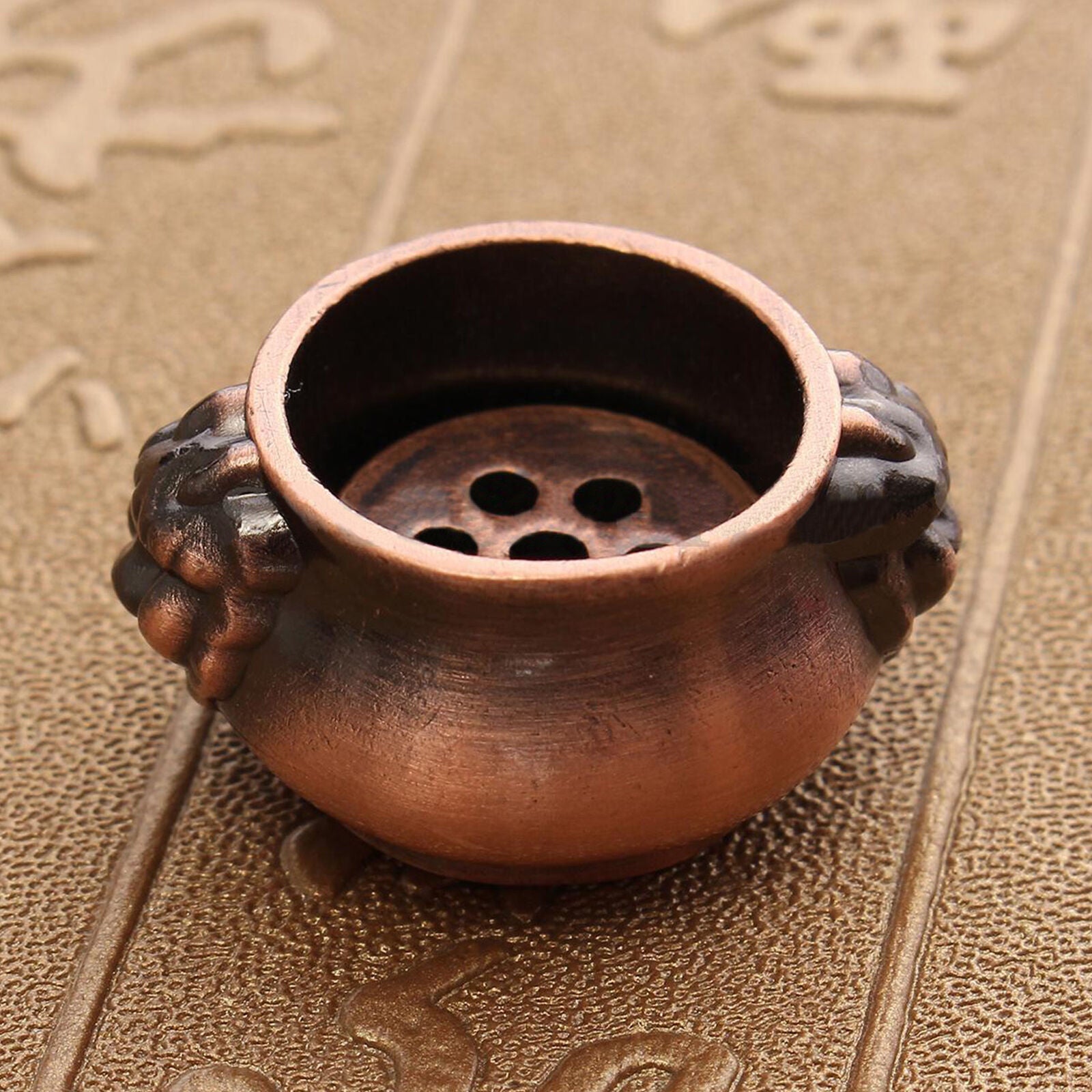 Mini 7 Holes Lions Incense Burner Holder Ash Catcher for Incense Stick Cones