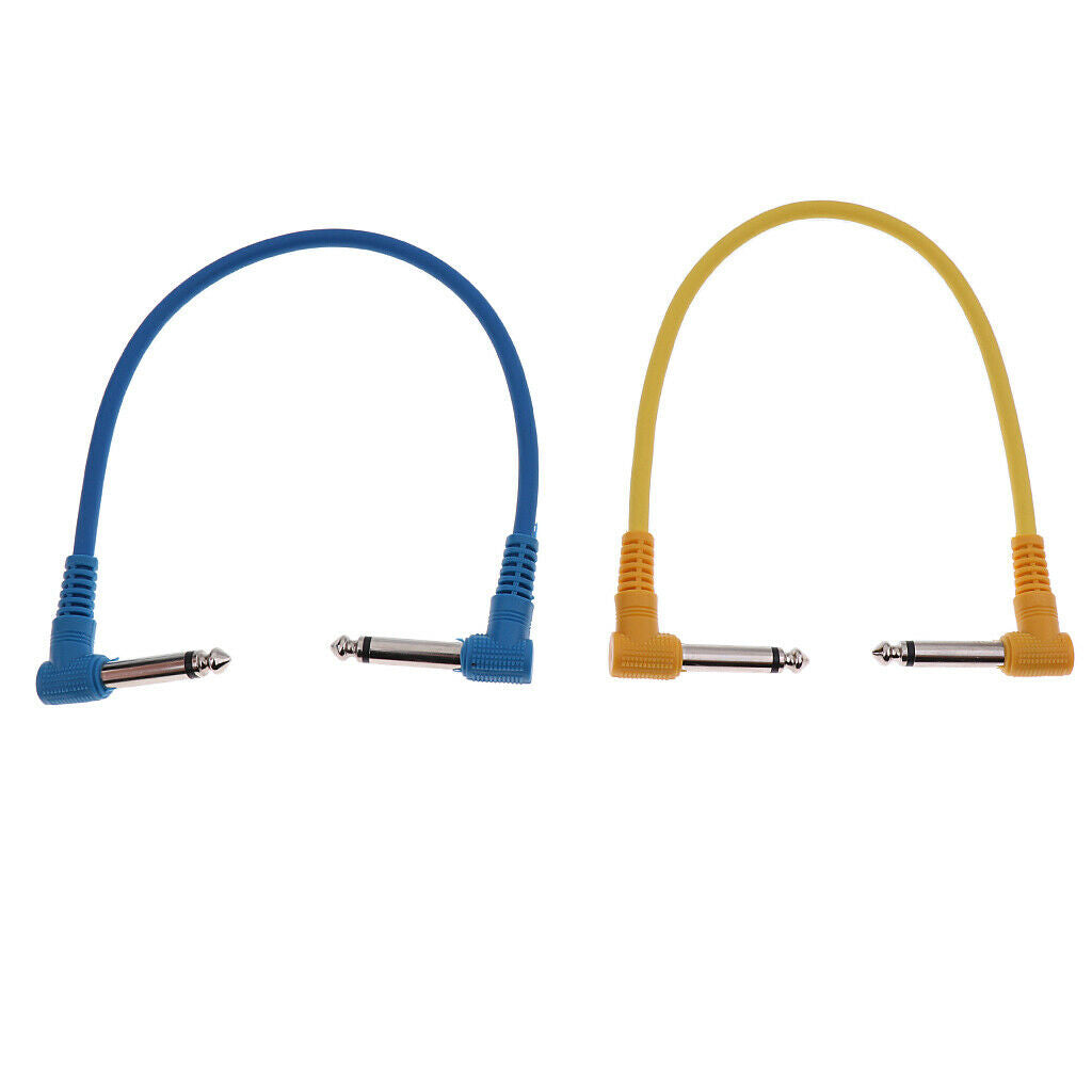 6 Pieces Multicolor Guitar Right Angle Cord Effects Pedals Cord Replacement