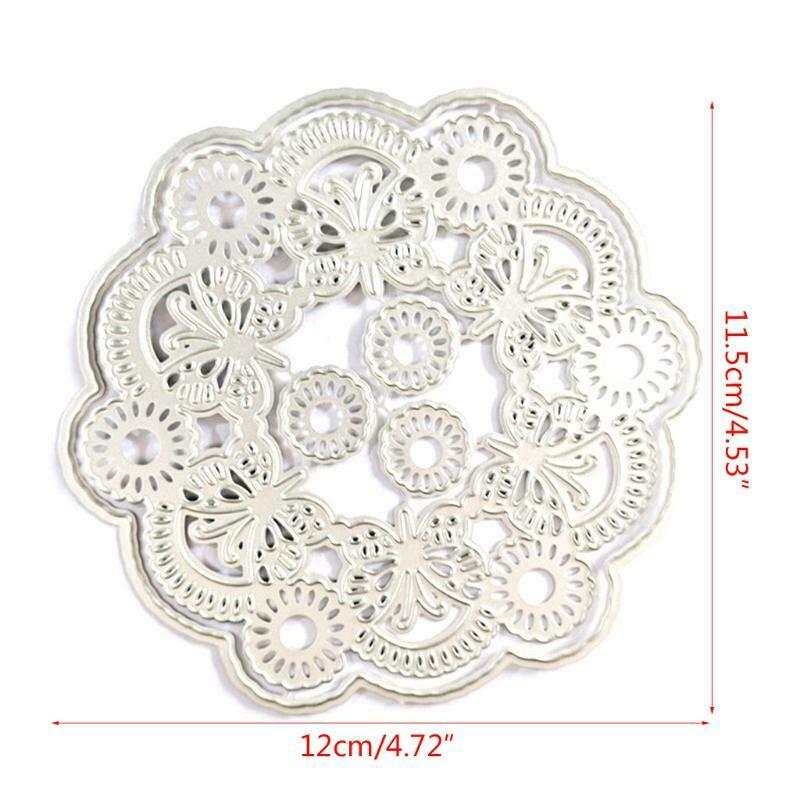 Butterfly Flower Background Metal Cutting Dies Stencil DIY Scrapbooking Template
