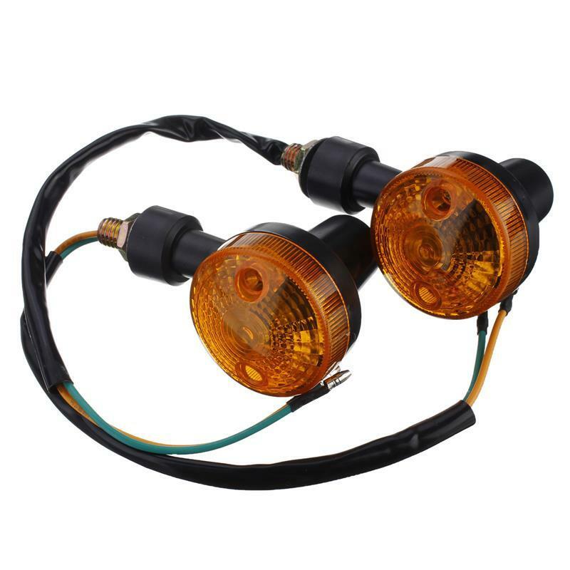4Pcs Motorcycle Round Turn Signal Direction Indicator Light Lamp Universal Amber