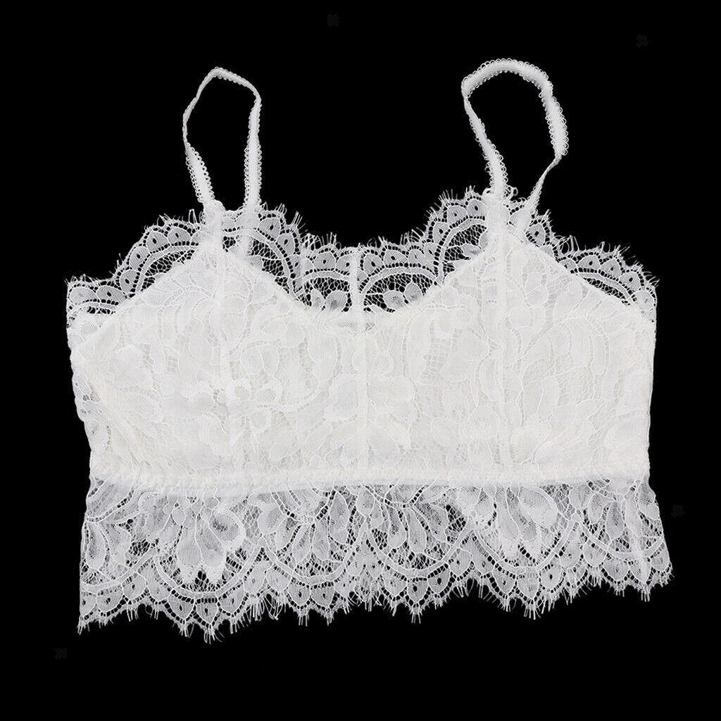 Women's Floral Lace Bra Comfort Bra Brassiere - White(No Pad), as described