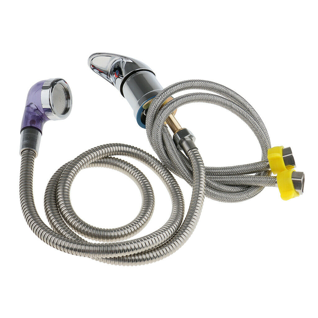 Shampoo Faucet Spray Hose Attachment Set Beauty Salon Equipment Kit 60cm