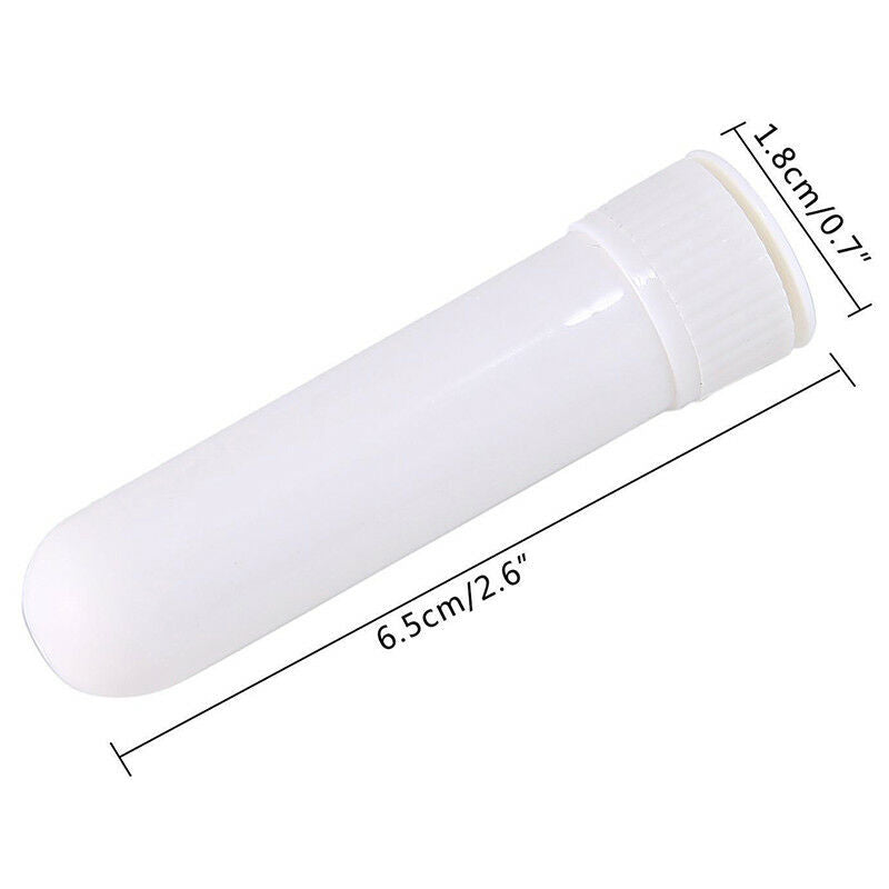10x Essential Oil Aromatherapy Blank Nasal Inhaler Tubes Complete Stick Empty BR