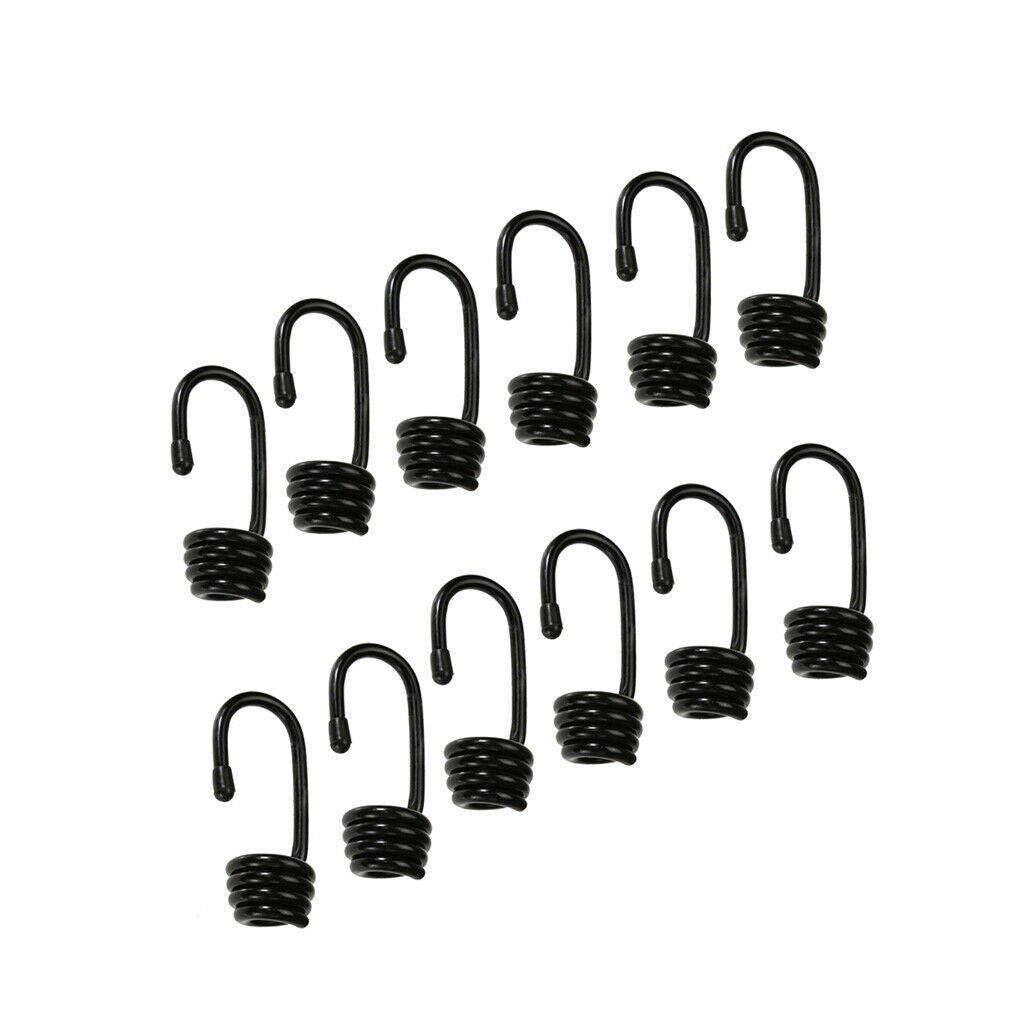 24Pcs Heavy Duty Bungee End Spring Hooks 6mm Elastic Rope Clips For Kayak