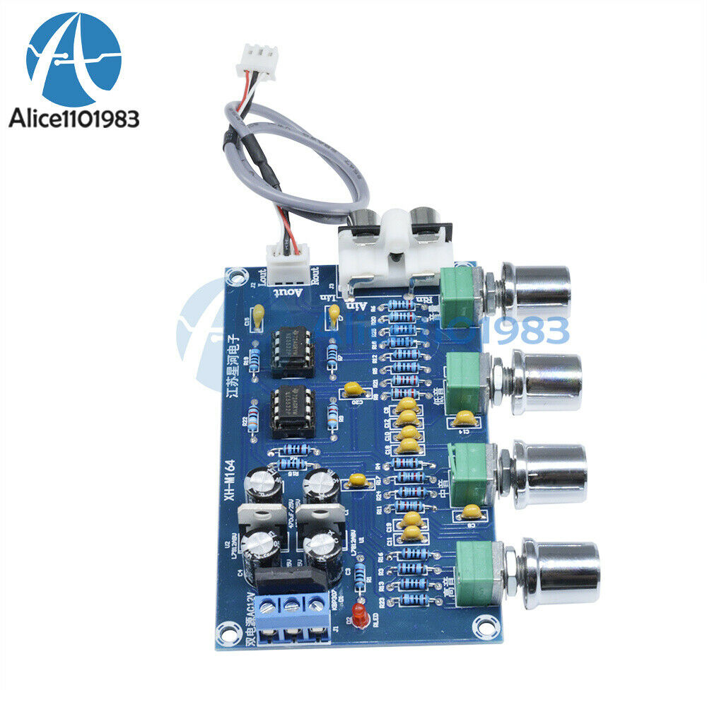 NE5532 Stereo Pre-amp Preamplifier Tone Board 12-24V AC Amplifier Board