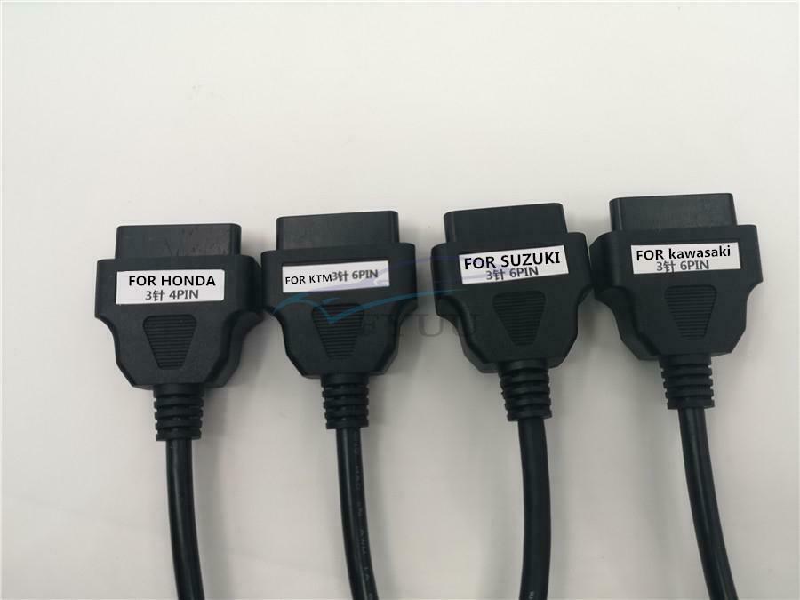 6-pin 4-pin OBDII OBD2 Diagnostic Cable Adapter For Kawasaki Motorcycles