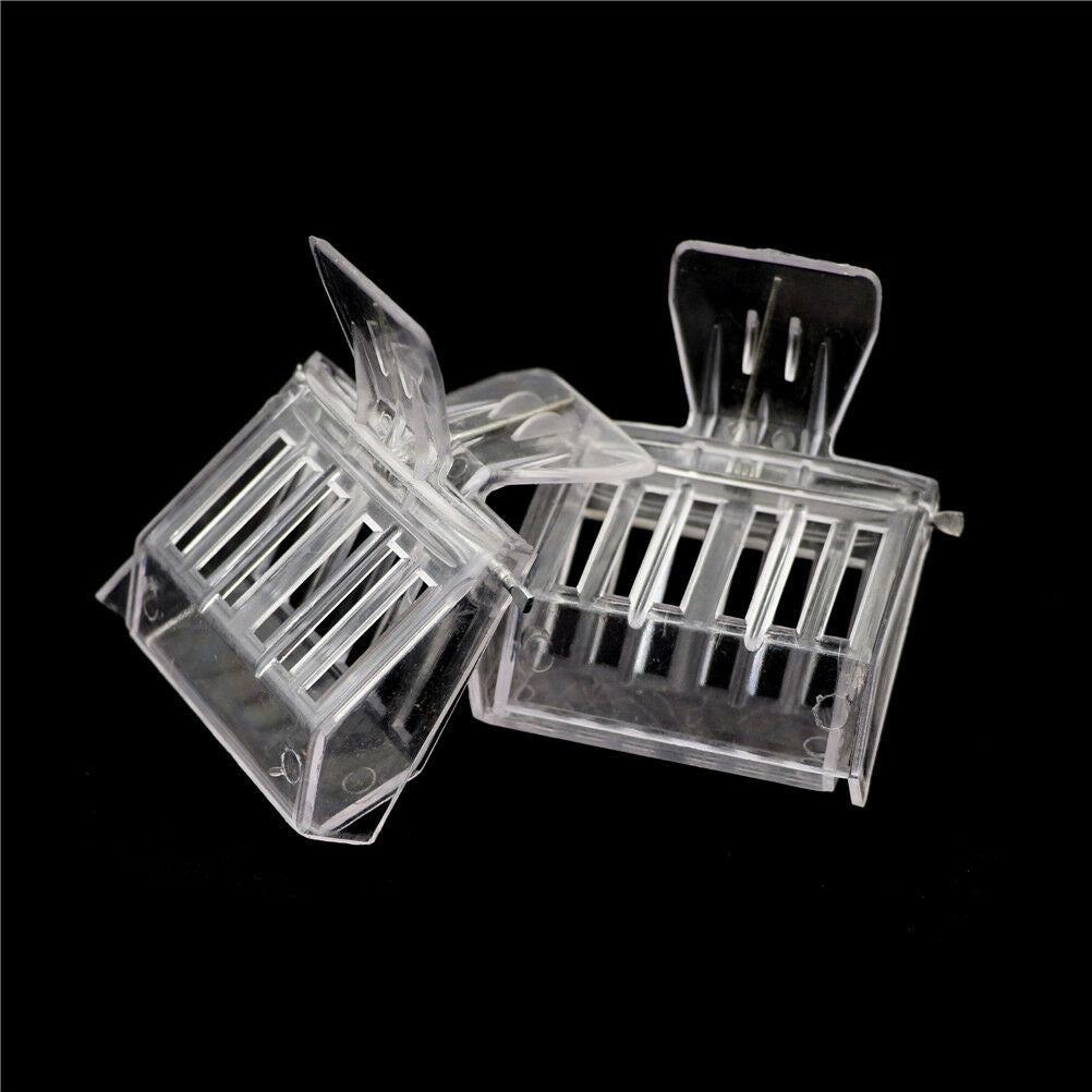 2Pcs Bee Tools Queen Cage Colorless Plastic Clip Bee Clip Beekeeping Equi.l8