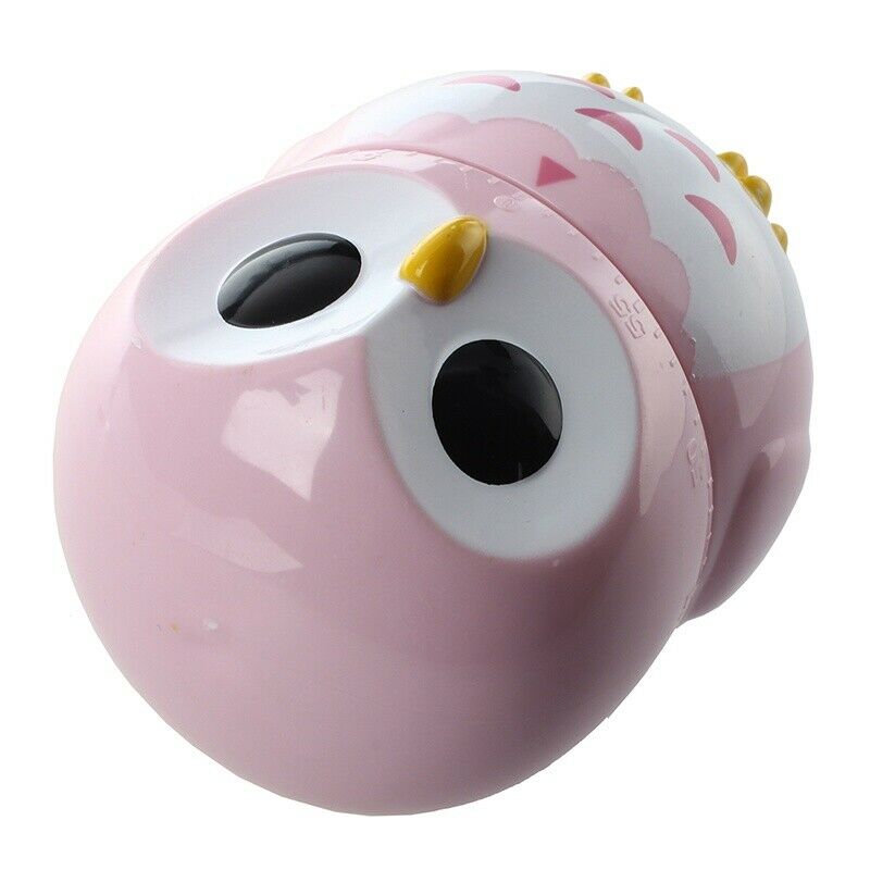 Owl Egg Timer Hourglass Egg Timer Kitchen Timer (1-60 minutes) (Pink) U6C7C7