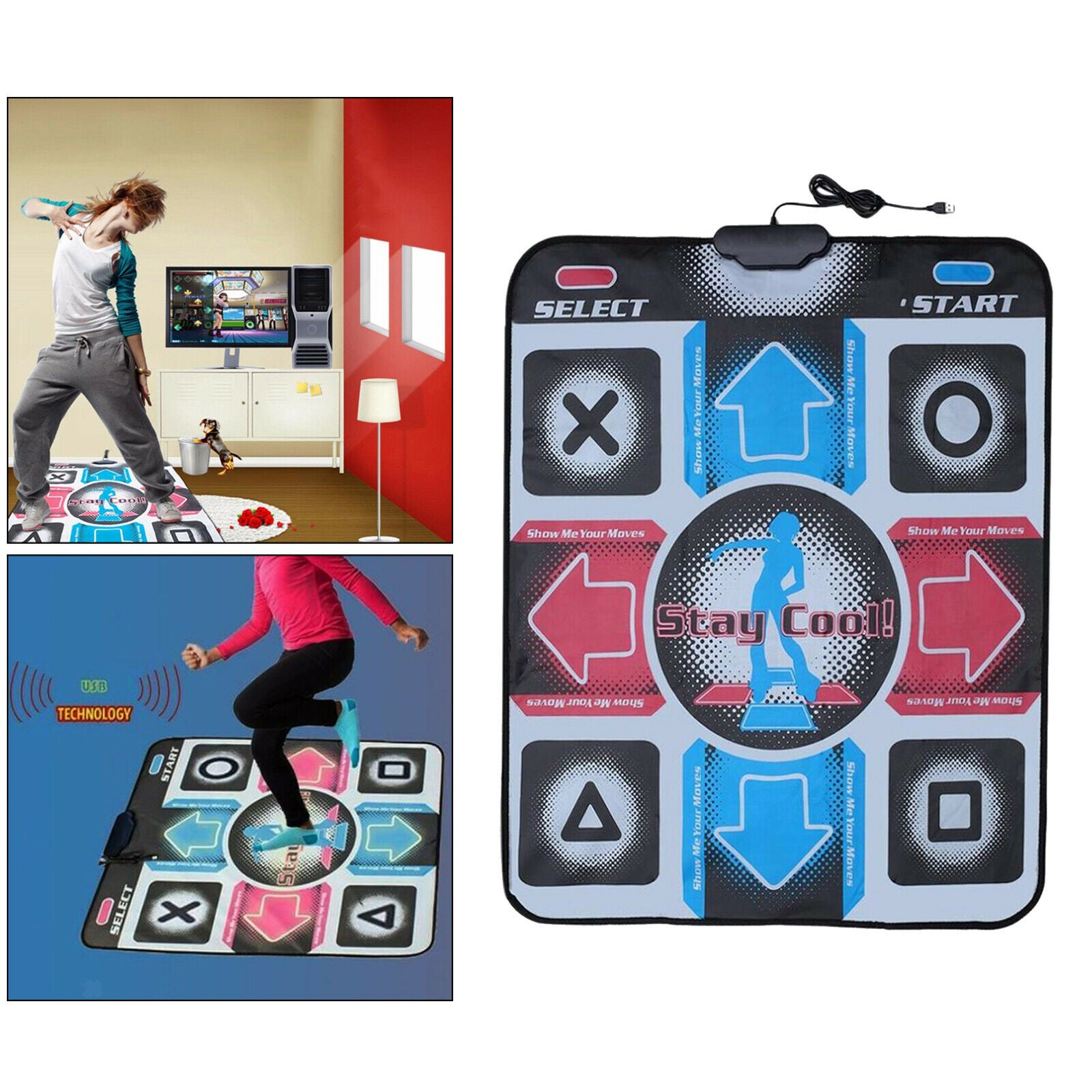 Single Person Dance Mat Anti Slip Dancing Blanket for PC Laptop Video Game