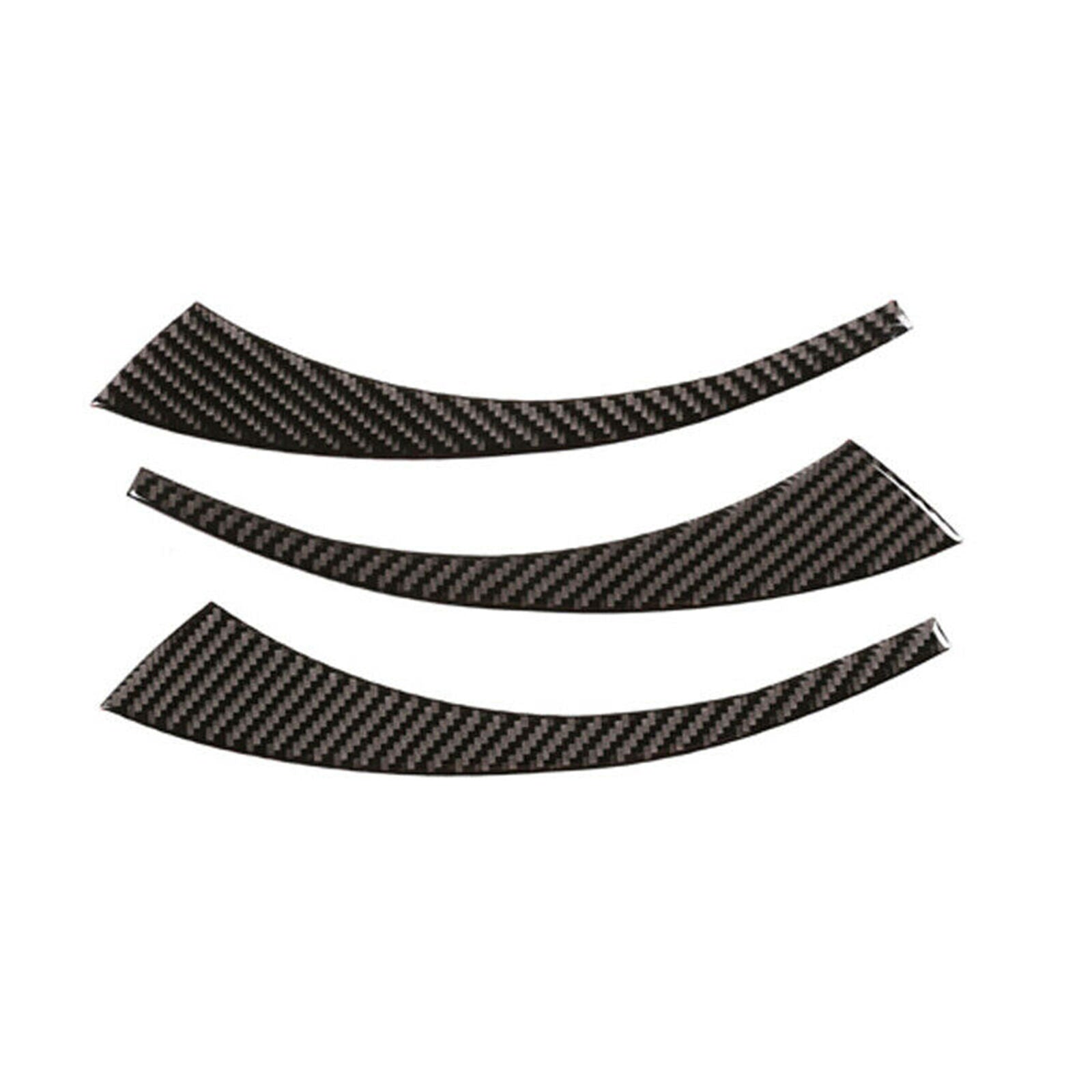 3X Real Carbon Fiber Inner Armrest Front Trim For BMW 3 Series E90 E92 2005-2012