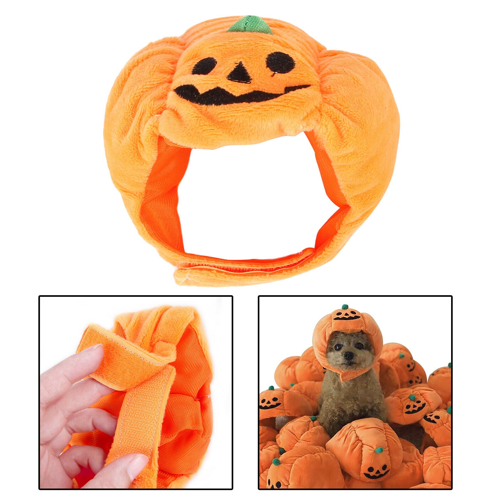 Dog Cat Pet Cute Halloween Pumpkin Hat Puppy Clothes Party Dress Up Supplies