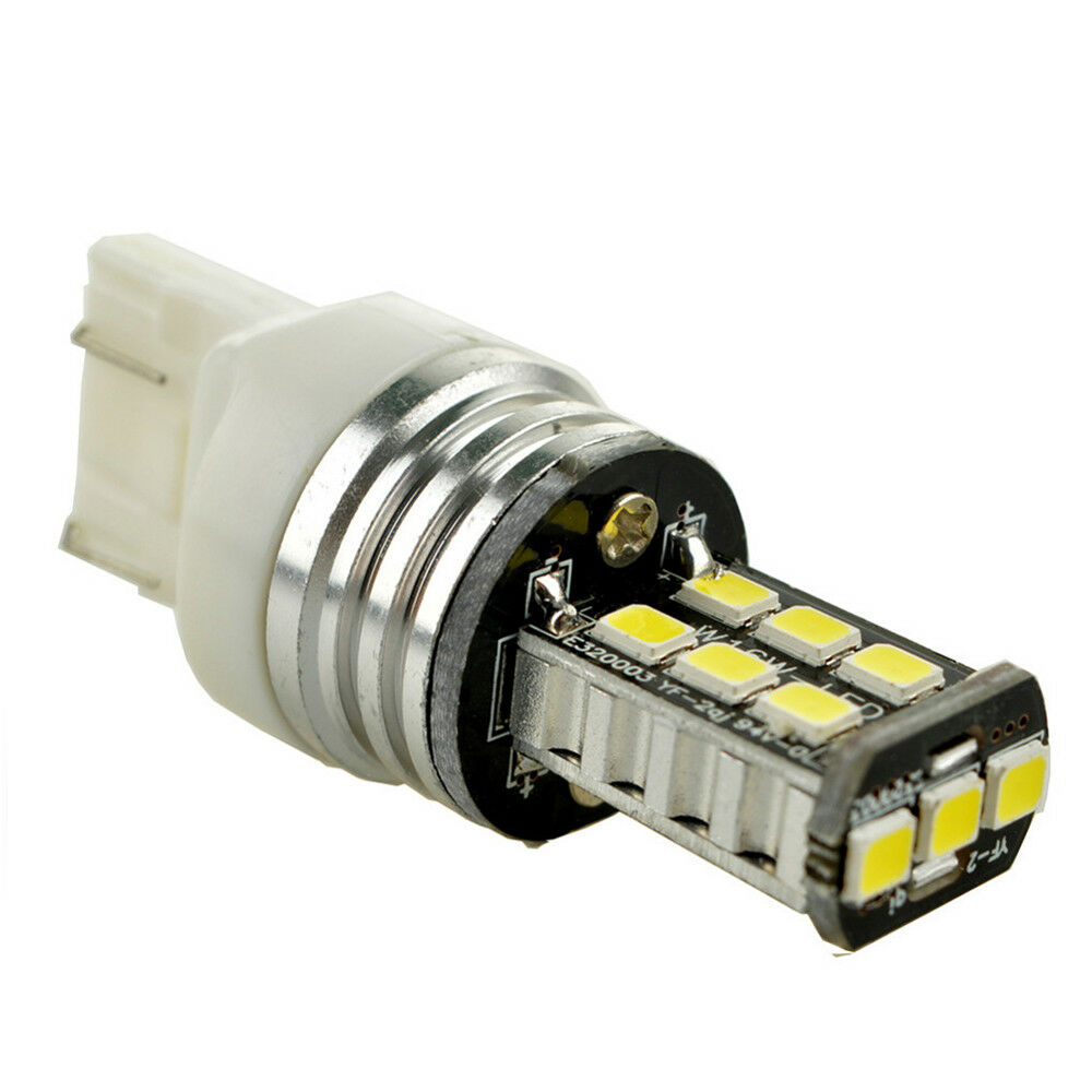 2x T20 W21/5W CANBUS LED PURE WHITE 7440 7443 DRL DAYTIME RUNNING LIGHT BULBS