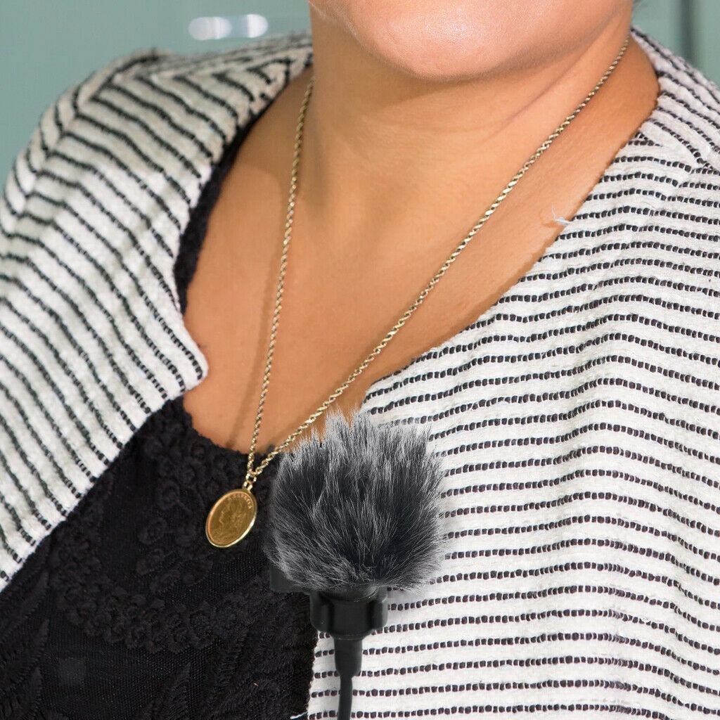 Black Professional Mic Soft Windshield Cover Collar for Meeting Stage
