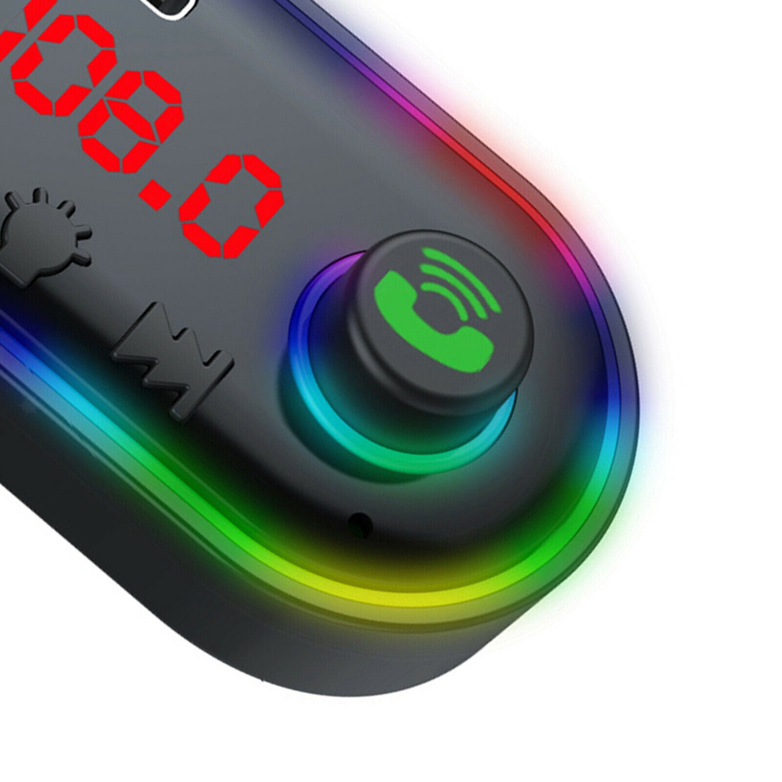 Car Charger Bluetooth 5.0 FM Transmitter Type C PD Fast Charge 7 RGB Backlit