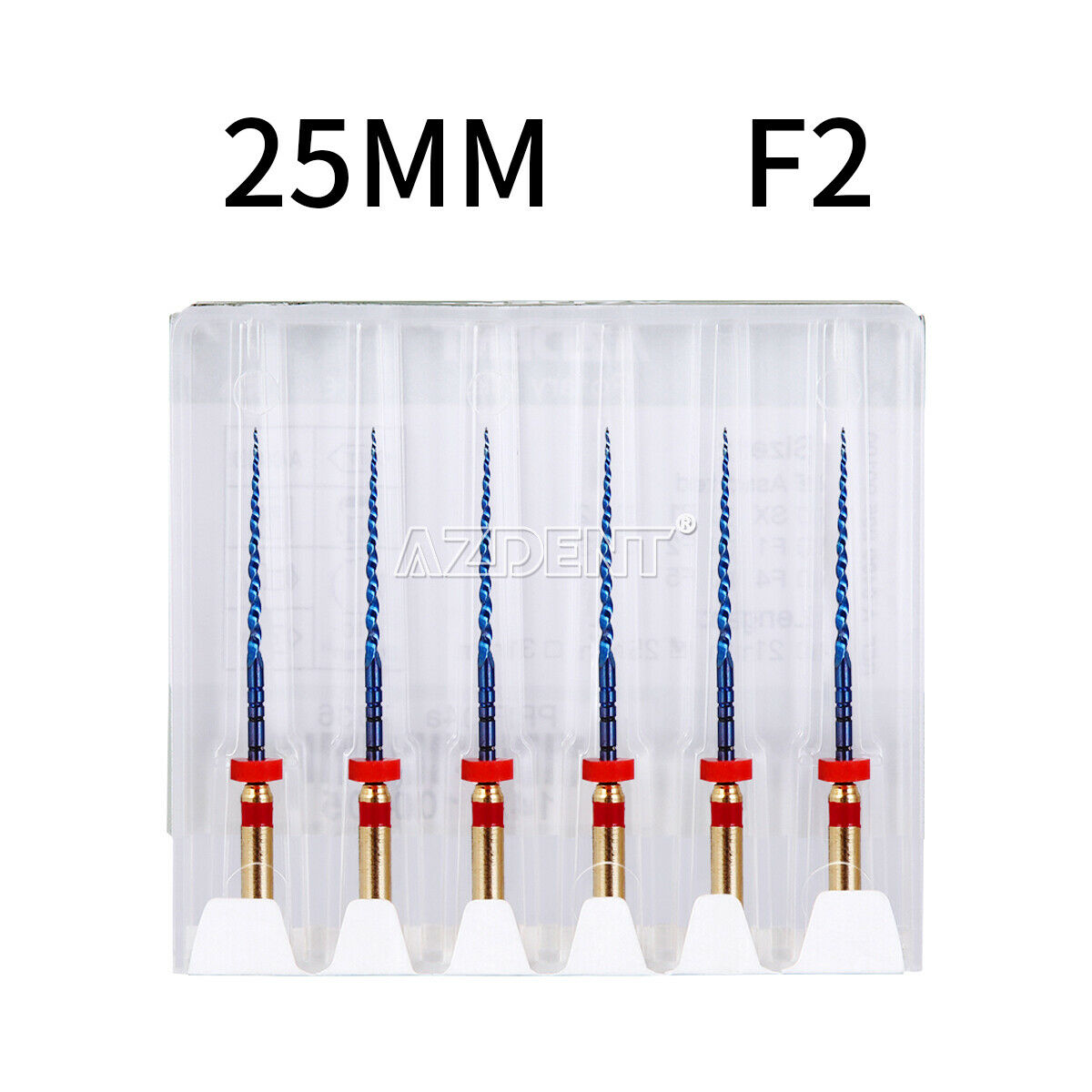 5X 25mm Dental Engine Use Rotary Heat Activated Canal Root Endodontic Files F2
