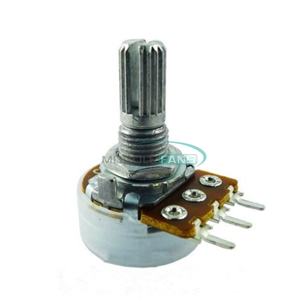 10PCS B500K 500K OHM Linear Taper Rotary Potentiometers Shaft B500K 3 Pins 5MM