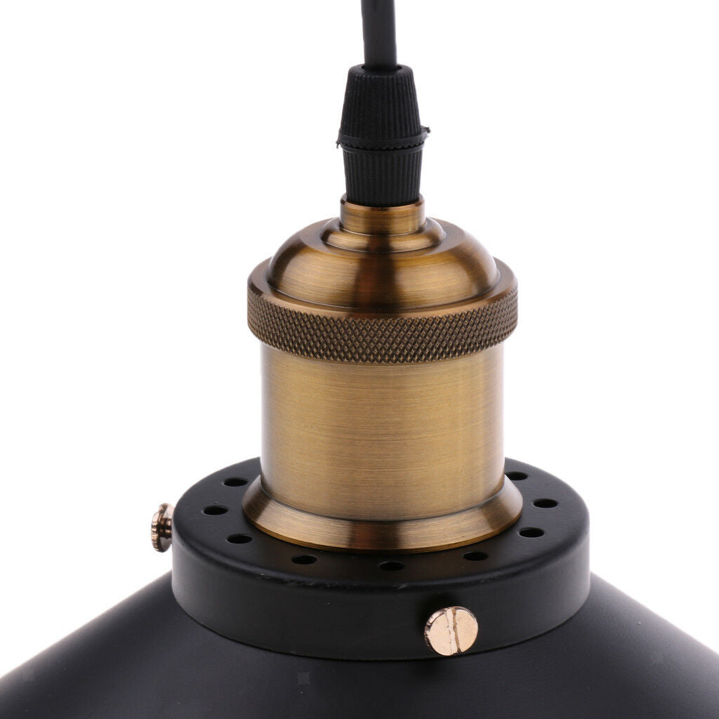 Black Ceiling Lamp Shade, Industrial Retro Hanging Light Metal Chandelier