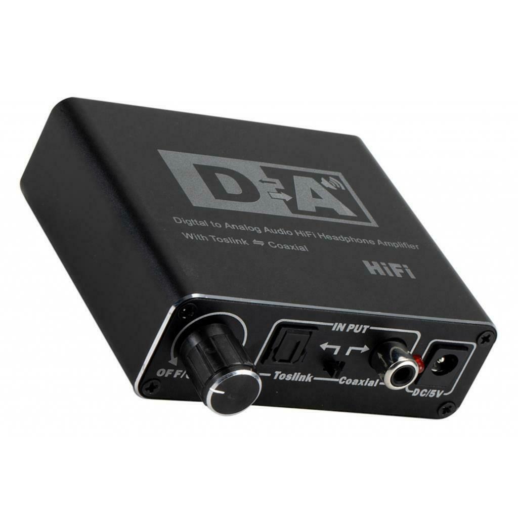 Digital Toslink Coaxial Optical to Analog Audio Adapter L/R 3.5mm Converter