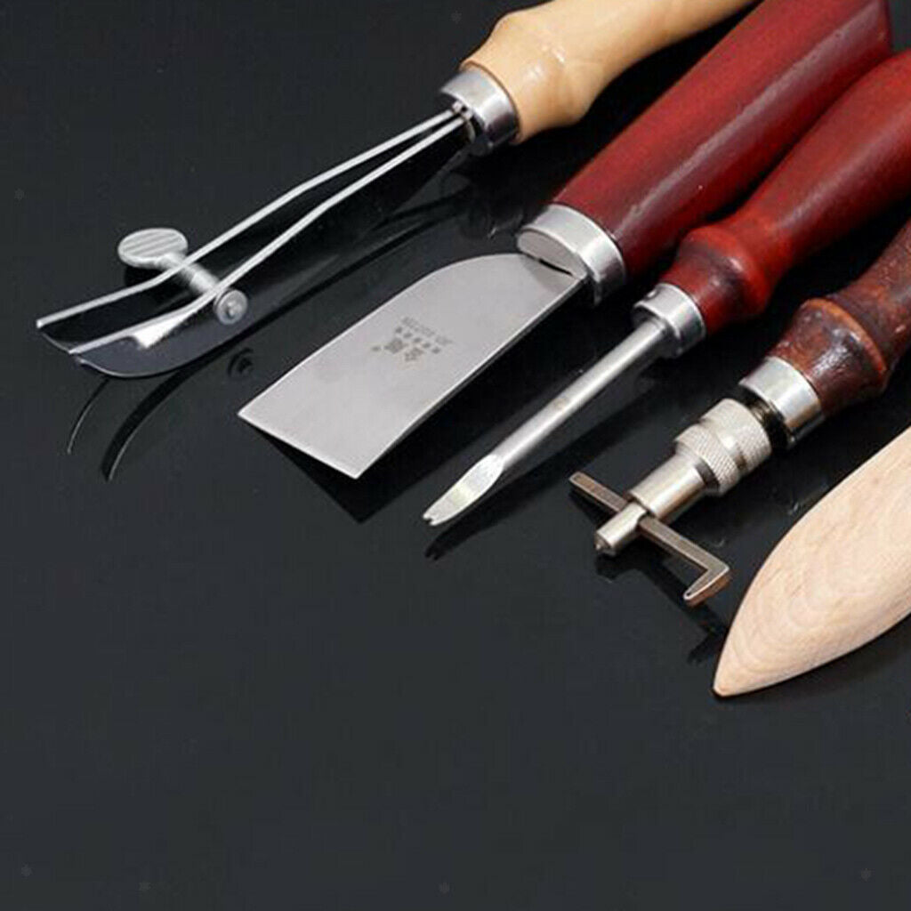 6x Leather Making Craft Tool DIY Punching Cutting Carving Leathercraft