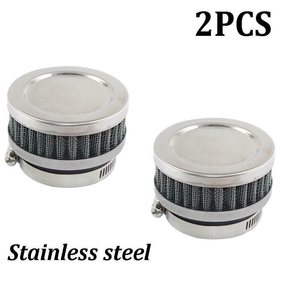 2x 42mm Stainless Steel Air Filter Cleaner For Motorcycle ATV Scooter Universal