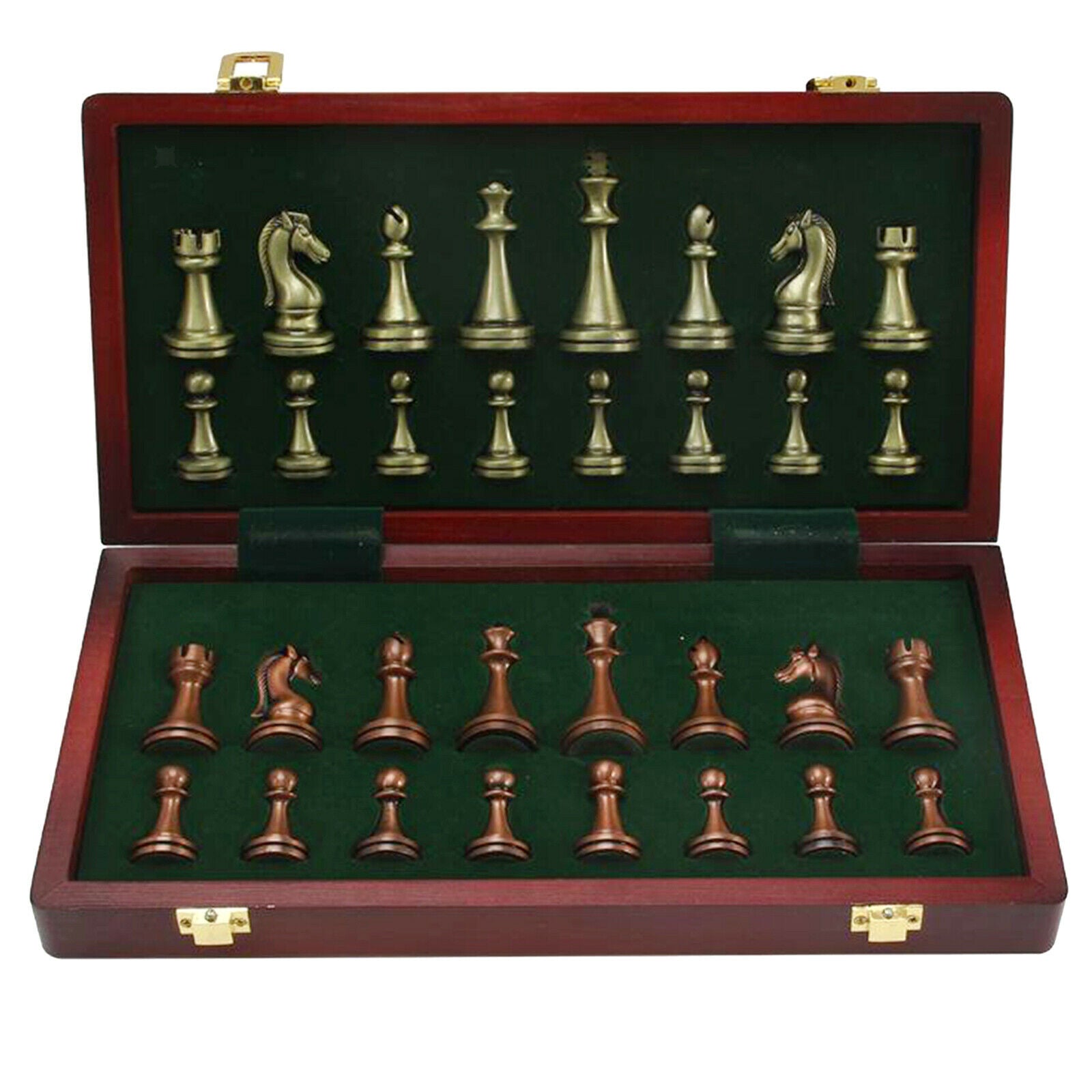 Alloy Chess Board Set Inlaid Storage Family Game Travel Set Chess Pieces