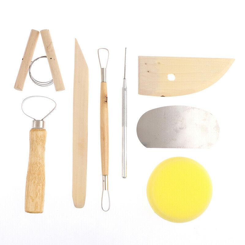 8Pcs/set Pottery DIY Tool Clay Molding Ceramics Molding Tools Artwork KitBDAU