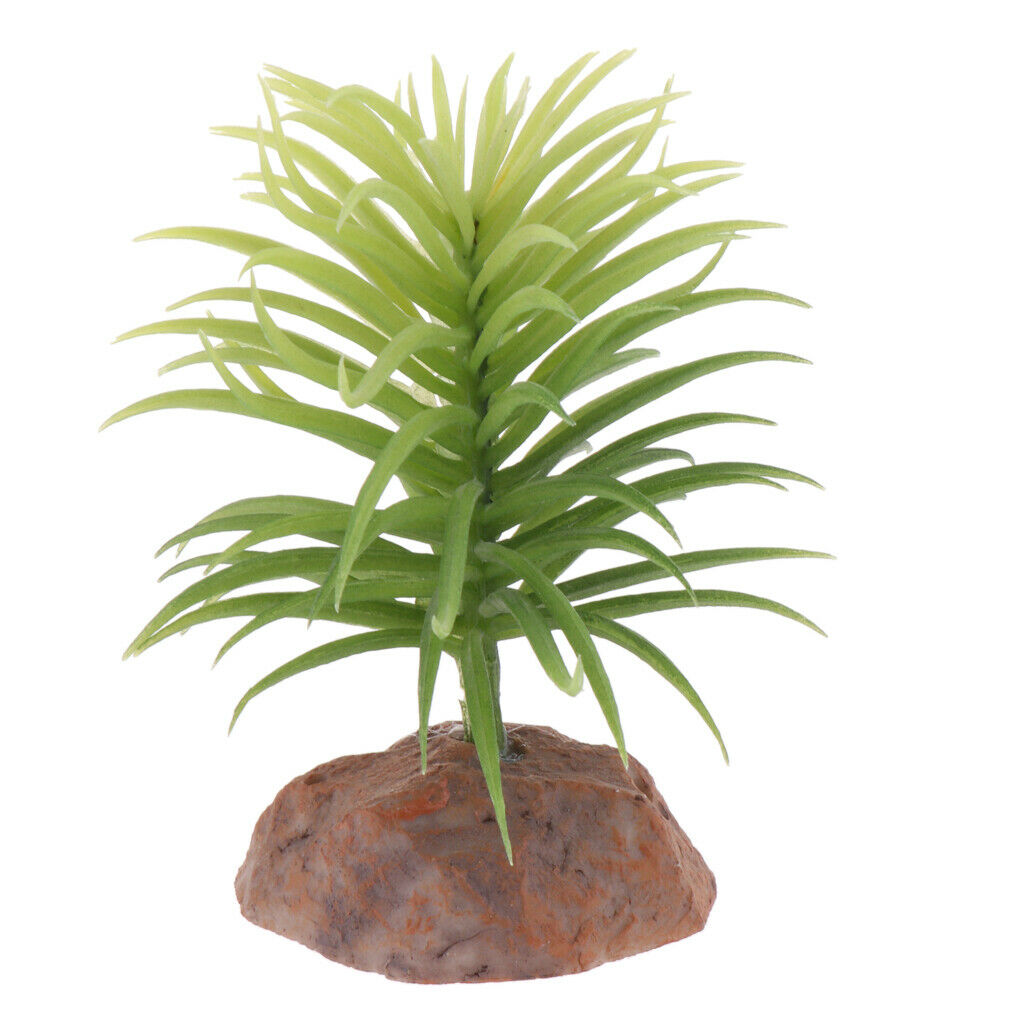 2pcs Animated Plants Underwater Decor Landscape Reptiles Snakes Hidden Cave