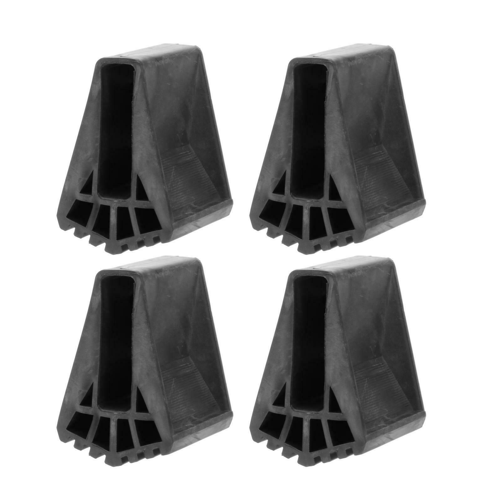 4x Ladder Feet Covers Rubber Protector Trapezoid Pads Free Moving Caps Stool