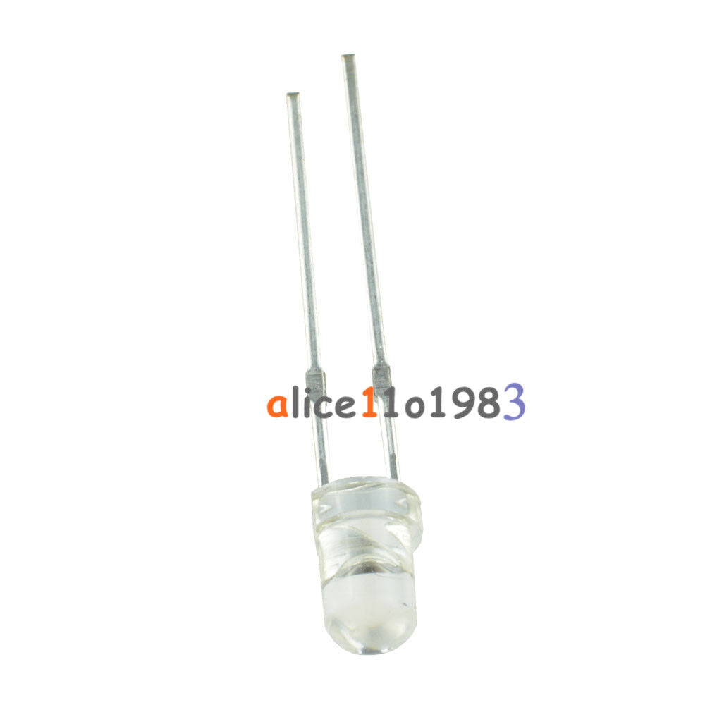 100PCS 3mm Blue 5000MCD Round  Water Clear LED Light