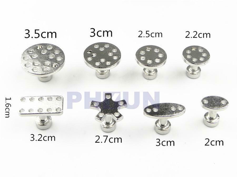 8x Mixed Zinc Alloy Pads Gaskets + 3x Boxed Cold Glue Kit For Car Dent Repair