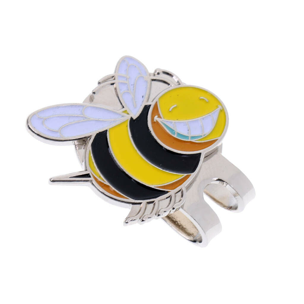 3PCS Mini Alloy Golf Ball Marker with Magnetic Golf Hat Clip Dog Bee & Ladybird
