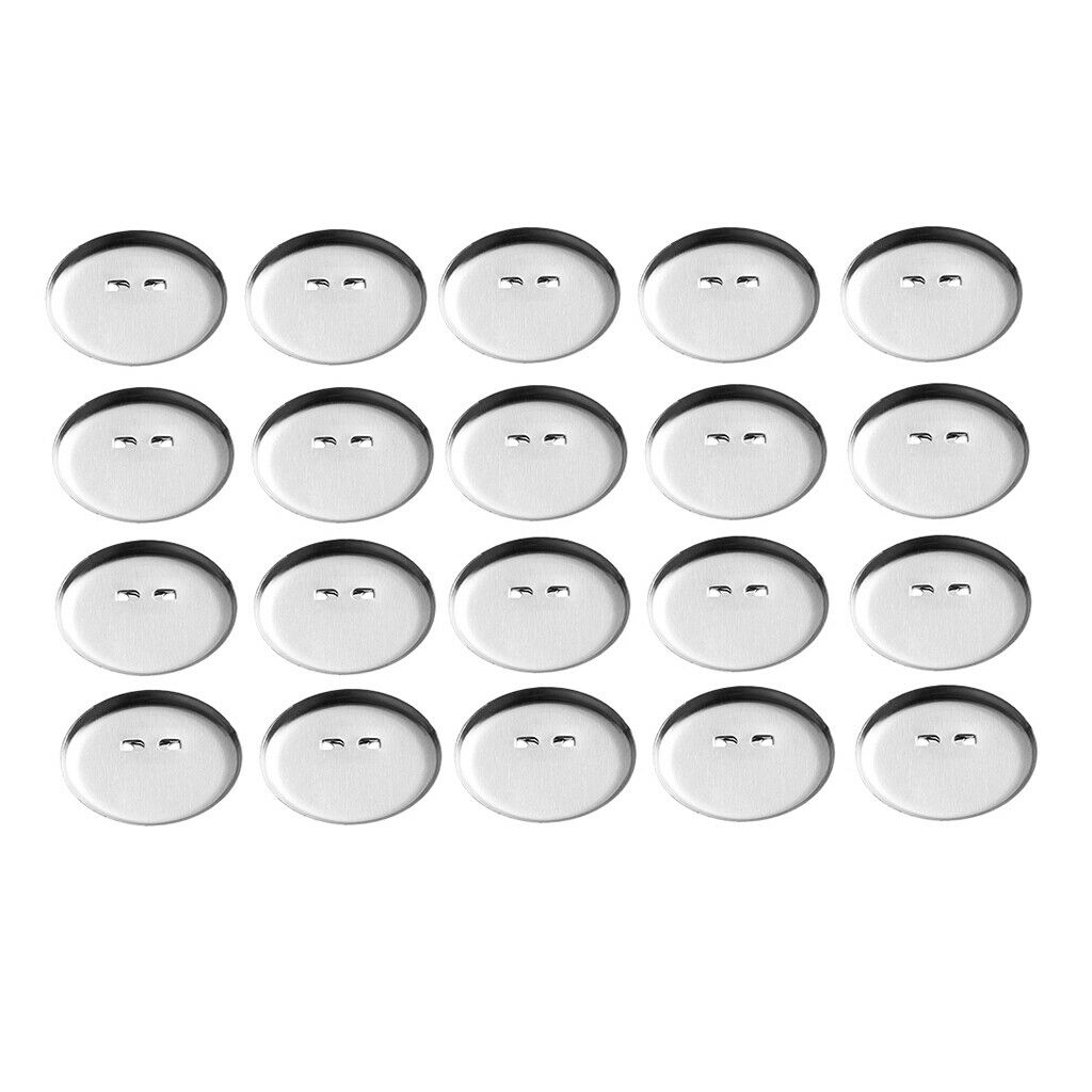50x Metal Round Blank Tray Brooch Pins Back Cabochon Settings Findings 13mm