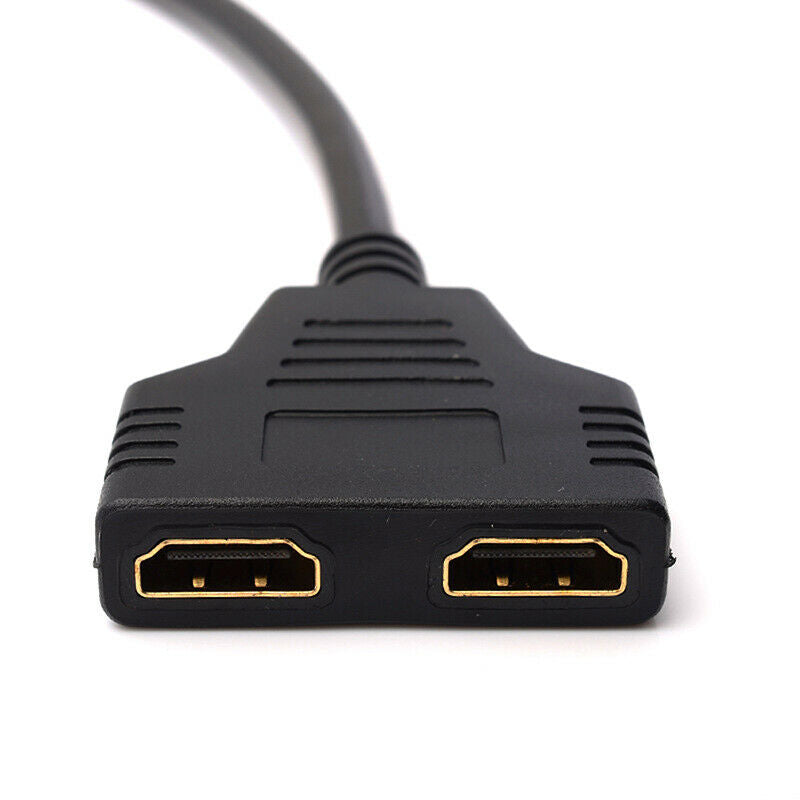 HDMI 2 Dual Port Y Splitter 1080P HDMI v1.4 Male to Double Female Adapter.l8