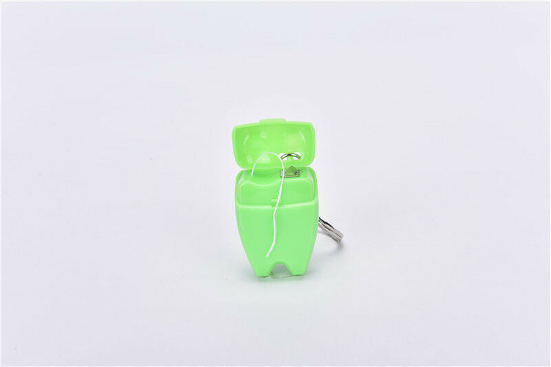 Portable Dental Floss Teeth Clean KeyRing Keychain Travel 15M Random Colo.l8