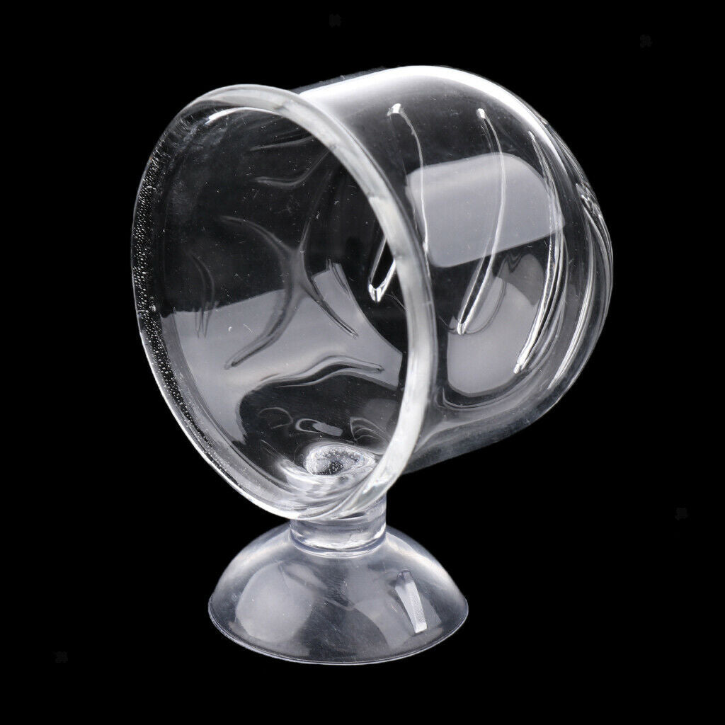 2Pcs Glass Pot Plant Cup Holder Shrimp Aquarium Fish Tank