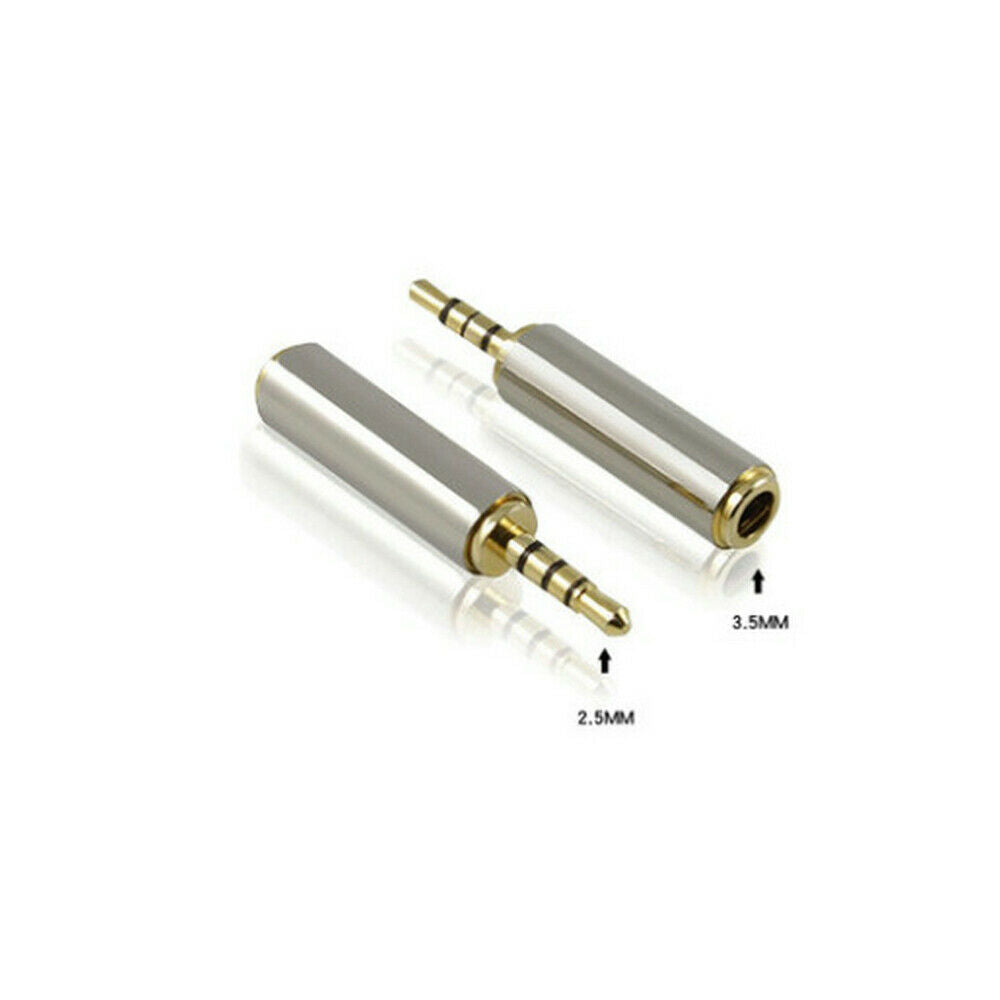 2.5mm to 3.5mm Aux Audio Adapter Converter Male to Female Jack For Headphone