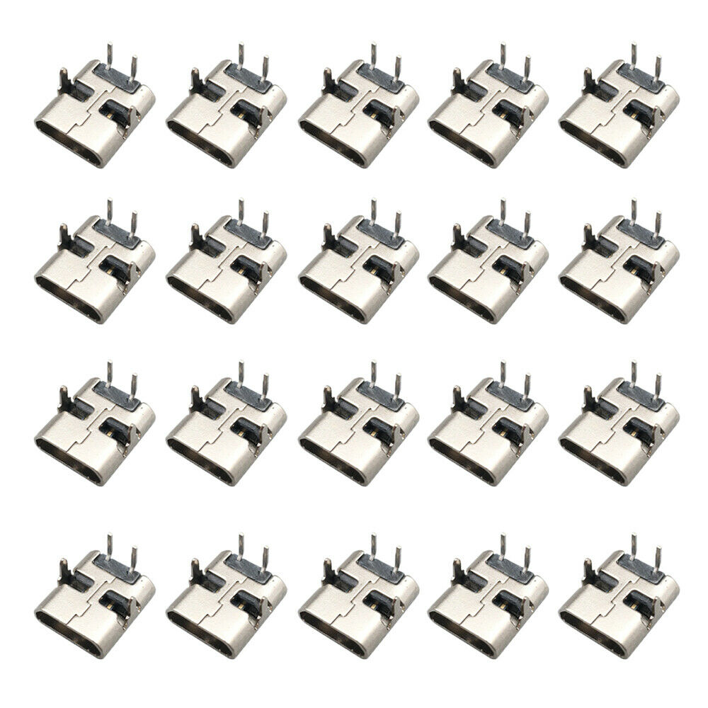 20PCS 90 Degree USB Connectors Plastic Shell Micro USB Connector 2 Pin DIP