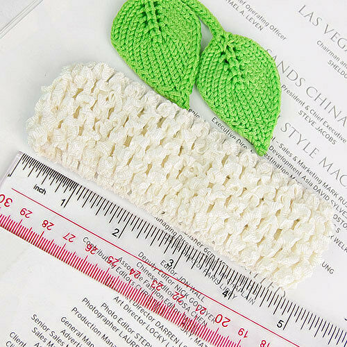 4x  Color Elastic Knitted Crochet Headband For Bow Flower Baby Toddler Girl