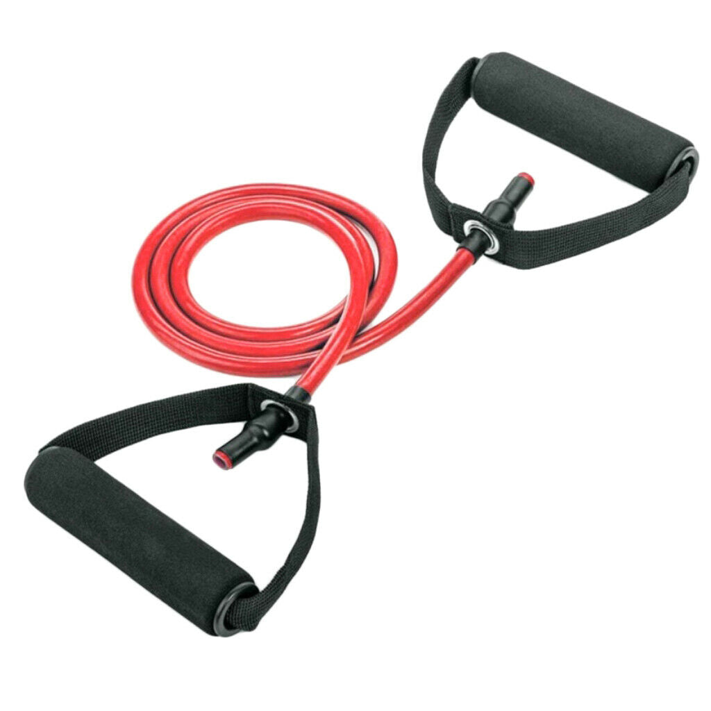 2x 15lbs Yoga Pull Rope Elastic Fitness Workout Training Expander Red&Black