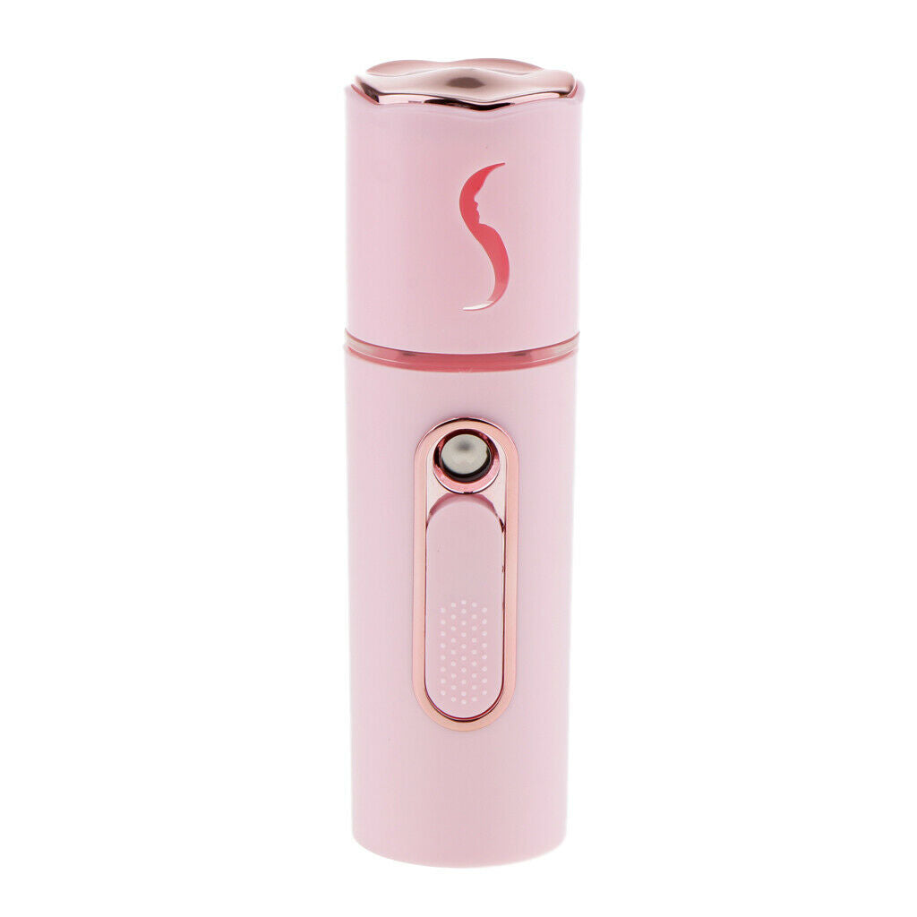 Mini Portable Pore Facial Steamer Nano Mist Cool Spray Skin Moisture Pink