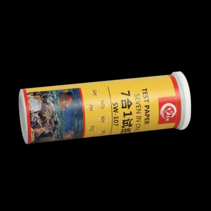 Aquarium Test Strips for Fish Tank 7 in 1 50 Strip Pack Water Testing Tool
