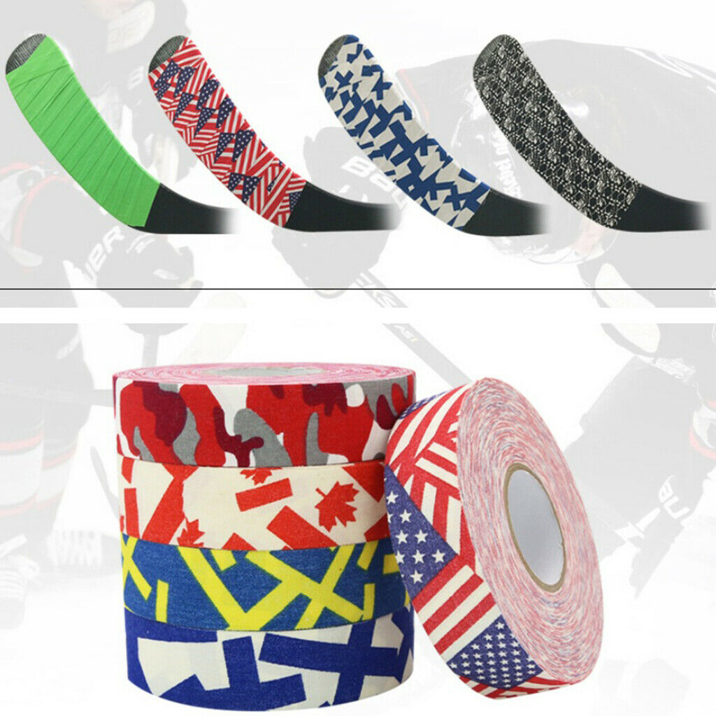 Lots 2 1'' Wide Anti-Skid Tensile Sticky Cotton Ice Hockey Guard Tape Wrap