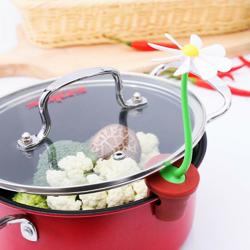 Rotation Daisy Flower Prevent Soup Overflow Pot Clip Silicone Lifting Pot.l8