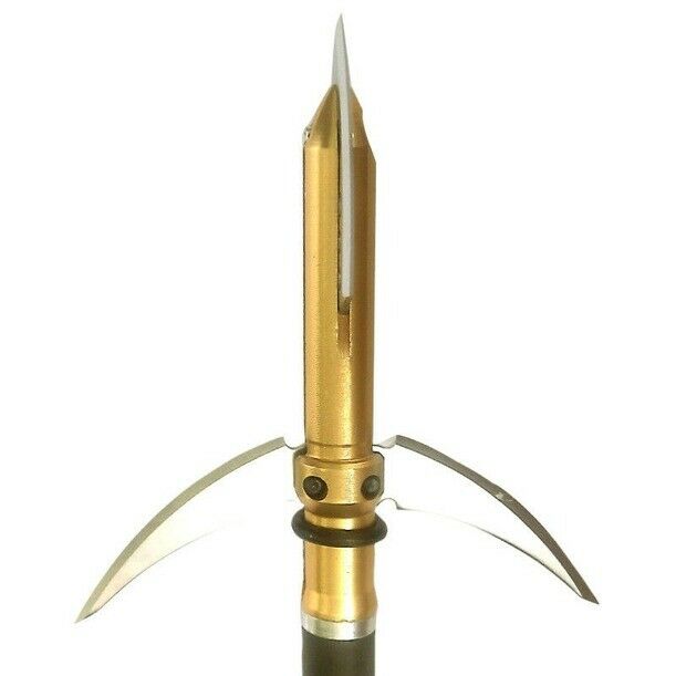 12pcs Hunting Broadhead 100Grain Barbed Sharp Blade Arrowheads Field Points Tips