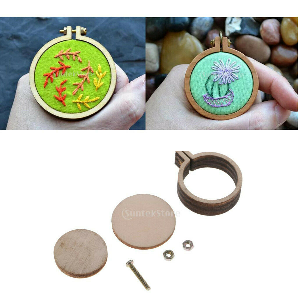 1Pcs Round Mini Embroidery Frame, Small Hoop, Embroidery Kit, Cross Stitch