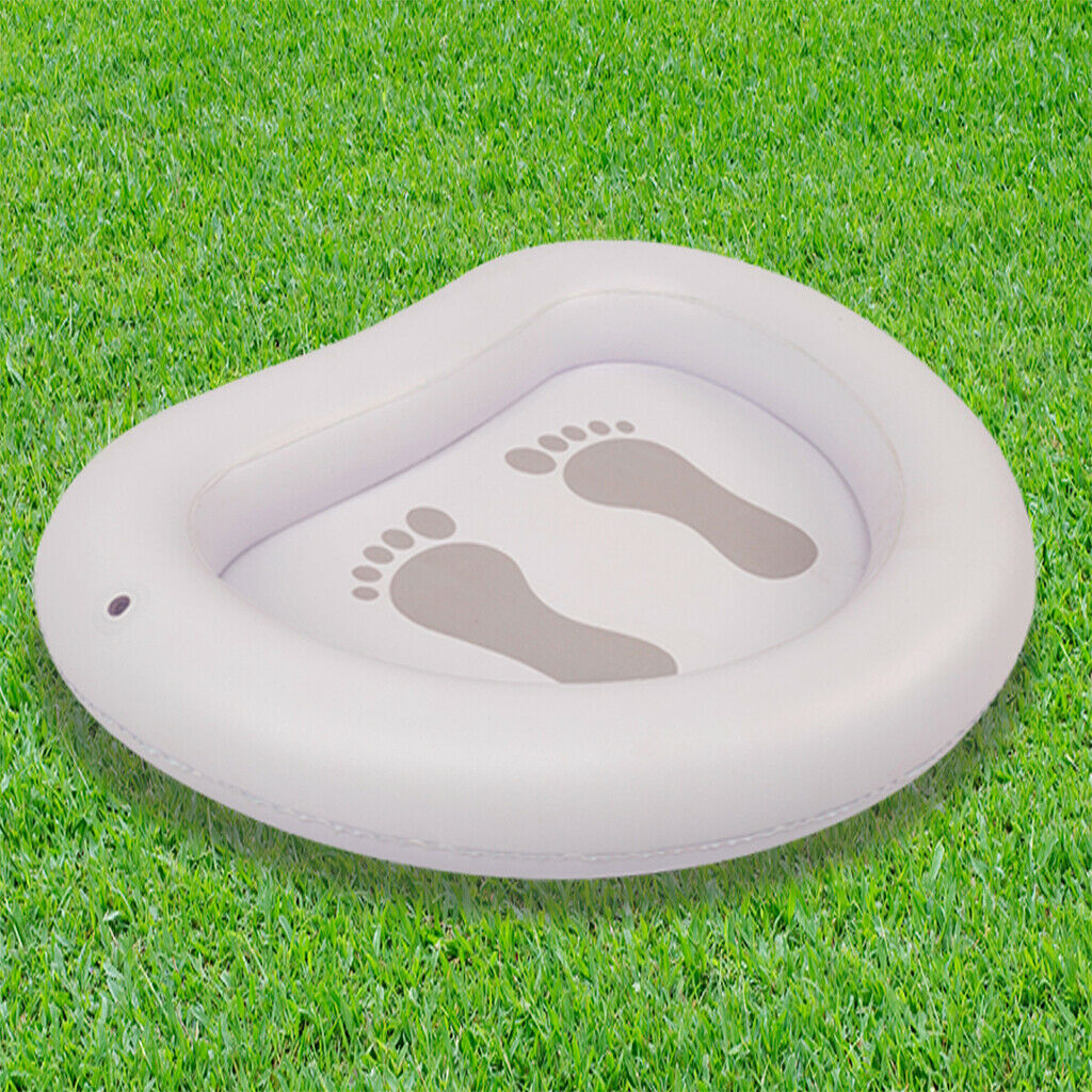 Pool Foot Bath Inflatable Portable Spa Foot Tray Summer Anti-Skid Foot Basin