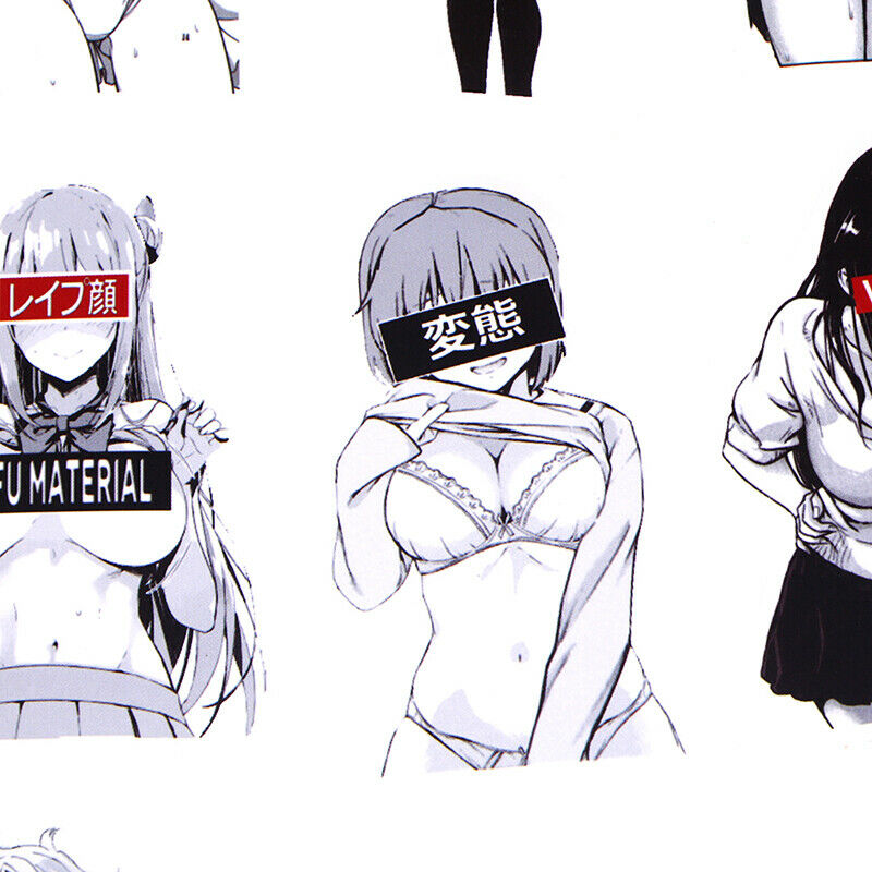 30pcs Waifu Stickers Anime Pinup Girl Laptop Love Vin.l8
